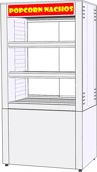 Витрина для попкорна ТТМ VTP-084SN