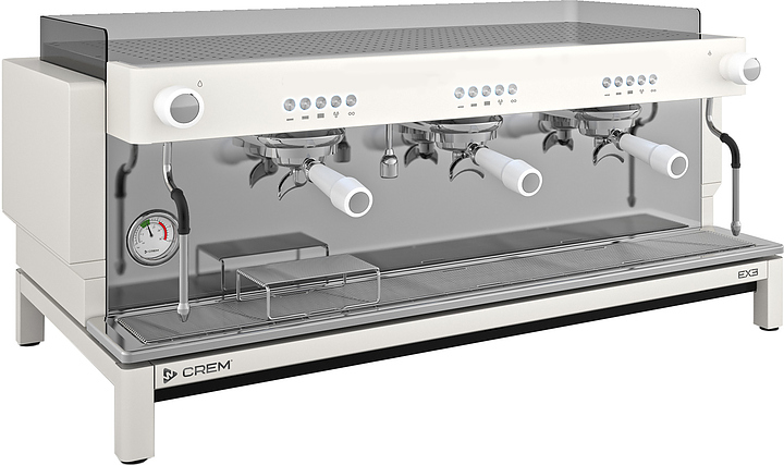 Кофемашина Crem EX3 3GR Control TA белая, высокие группы, подсветка бариста
