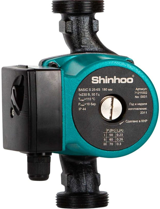 Насос циркуляционный с мокрым ротором Shinhoo BASIC S 25-6S 180