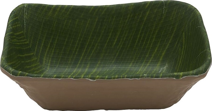 Салатник P.L. Proff Cuisine JW50704-TAI Green Banana Leaf 500 мл 17,6х10,8х6,5 см (меламин) прямоугольный