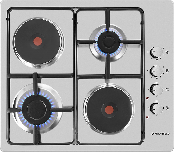 Варочная панель комбинированная Maunfeld EEHS.64.5ES/KG нерж. сталь