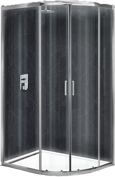 Уголок душевой BelBagno UNO-195-RH-2-120/80-C-Cr 120x80x195 см, прозрачное стекло