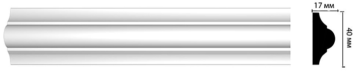 Молдинг гладкий Decomaster D002 ДМ (40x17x2000 мм)