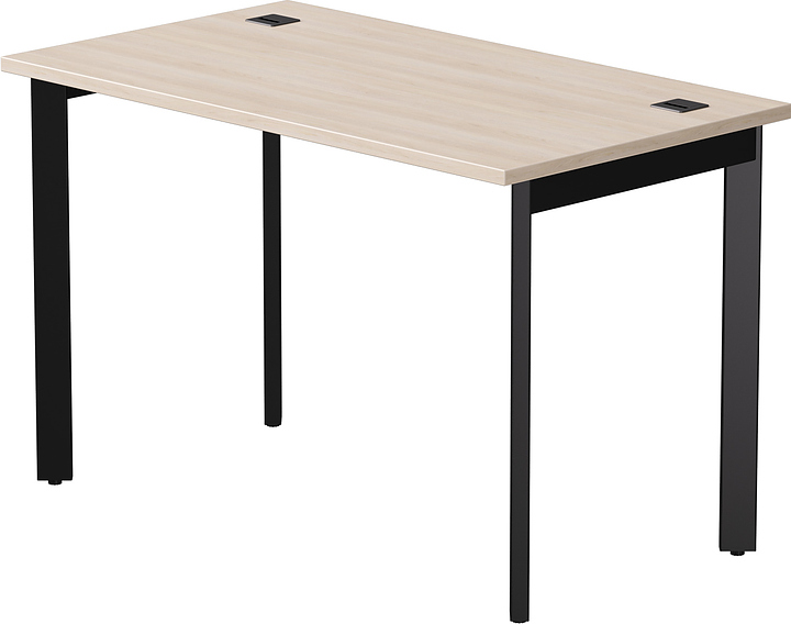 Стол офисный Everprof EVO 1180х670х755 мм (ЛДСП / металл) опоры 45гр, дуб соната / черный