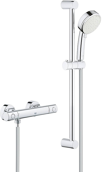 Смеситель для душа настенный термостат с душевым гарнитуром Grohe Grohtherm 800 Cosmopolitan 34768000