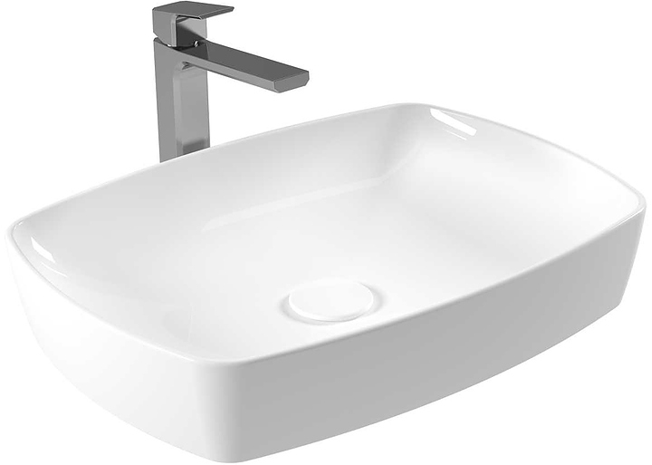 Раковина накладная для мебели SEREL WASHBASIN 1633 60х44х12 см, фарфор, белая