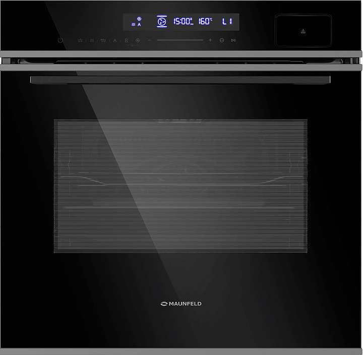 Духовой шкаф комбинированный с паром Maunfeld MEOR7216STB черный / стекло / черная сталь