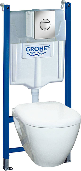 Унитаз подвесной с бачком и инсталляцией Grohe 38950000Gr