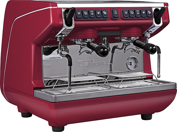 Кофемашина Nuova Simonelli Appia Life Compact 2 Gr V красная, высокие группы, экономайзер, автомат