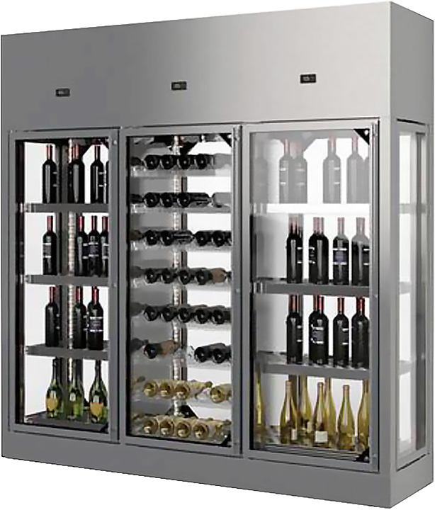 Винный шкаф Enofrigo WINE LIBRARY 3P 4V H260 P60 (A1WL4V3P266/421) черный