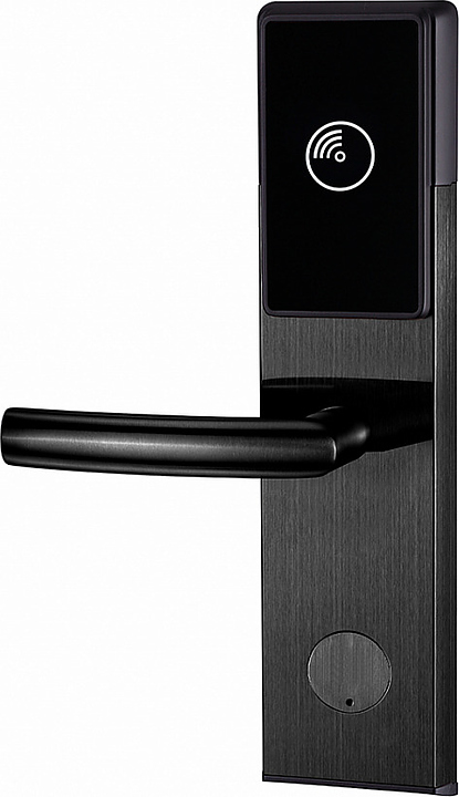 Замок электронный автономный NORWEQ iCLASSIC MF, ручка Practical 5, с цилиндром, отделка матовый черный, левый