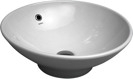 Раковина накладная SEREL WASHBASIN 2002 45х45х15 см, фарфор, белая