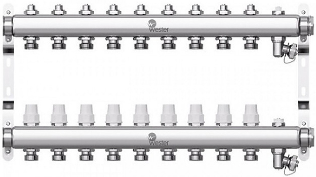 Группа коллекторная Wester W903 0-32-1900 сталь 1" ВР/ВР 9 вых 3/4" НР под евроконус