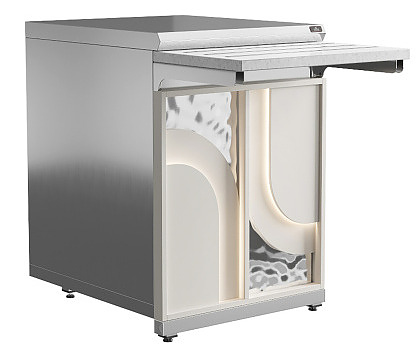 Прилавок нейтральный Luxstahl ПН-600 Premium Arch (Арка)