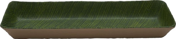 Салатник P.L. Proff Cuisine JW50216-TAI Green Banana Leaf 2500 мл 53х16,2х6,5 см (меламин) прямоугольный