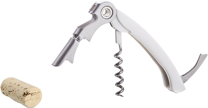 Штопор VacuVin 6851260 Waiters Corkscrew в упаковке j-hook, белый