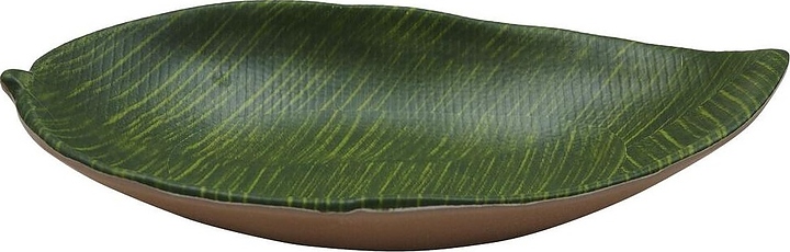 Блюдо сервировочное P.L. Proff Cuisine F46212-TAI Green Banana Leaf 31,5х19х5 см (меламин) овальное