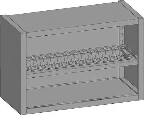 Полка настенная для тарелок Restoinox ПНО-Т-15/4