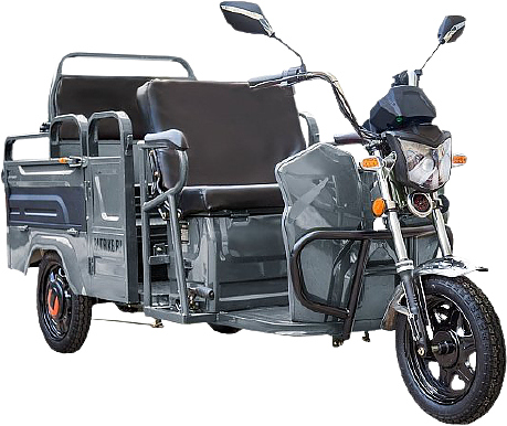 Электроцикл грузовой Rutrike Вояж-П 1200 Трансформер 60V800W темно-серый