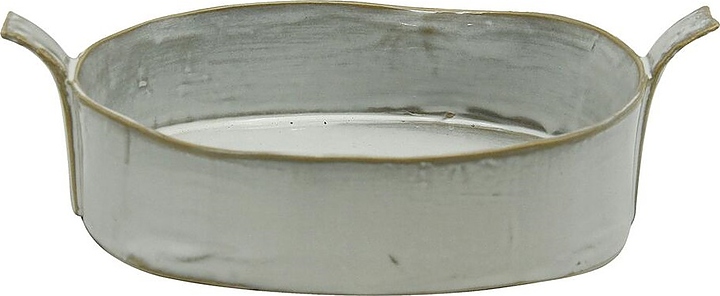 Блюдо сервировочное P.L. Proff Cuisine Gray Oval Bucket Frutti di Mare QB23165004 400 мл 19х11,5 см h4 см с ручками (керамика)