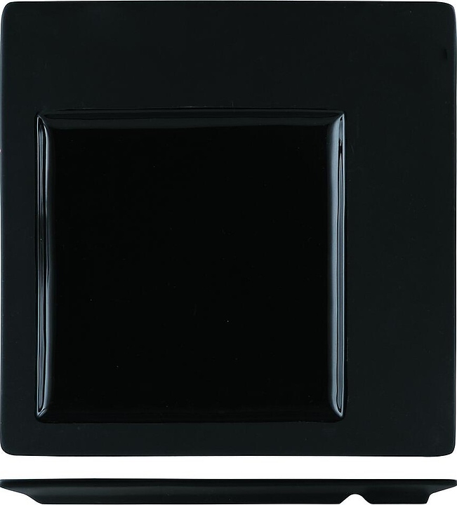 Тарелка квадратная P.L. Proff Cuisine Black Classic&Gold 81200058 307х307 мм