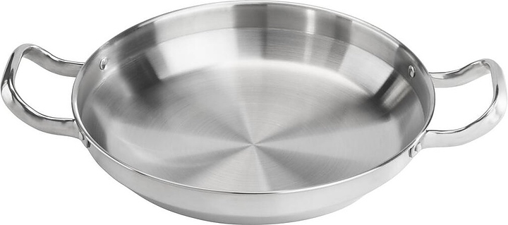 Сковорода для подачи P.L. Proff Cuisine CPDH-09S (HONRI) 2000 мл d=24,8 см h=5,2 см (нерж. сталь)