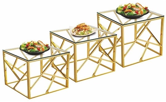 Набор подставок для блюд P.L. Proff Cuisine Hotelware CB 66893 G золотой