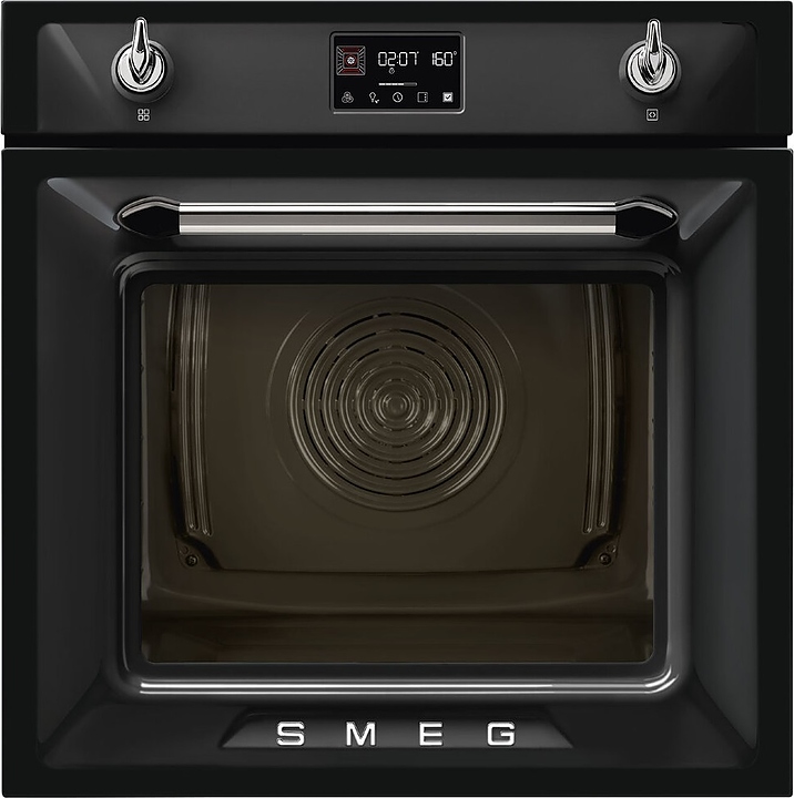 Духовой шкаф комбинированный с паром и пиролизом SMEG SOP6902S2PN черный