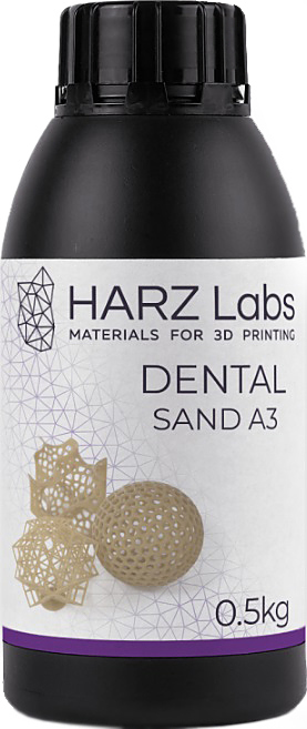 Фотополимер HARZ Labs LLC Dental Sand A3 для LCD/DLP принтеров, 0,5 л