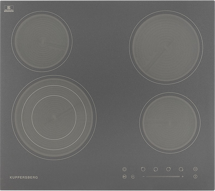Варочная панель Kuppersberg ECS 603 GR электрическая, графит с прямой кромкой
