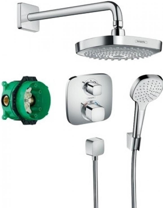 Комплект душевой встраиваемый с термостатом Hansgrohe Croma Select E 27294000 HG Set 8 в 1, хром