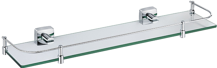 Полка стеклянная с ограничителем Fixsen Kvadro FX-61303B