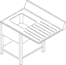 Стол с моечной с ванной Dihr A 20 SX