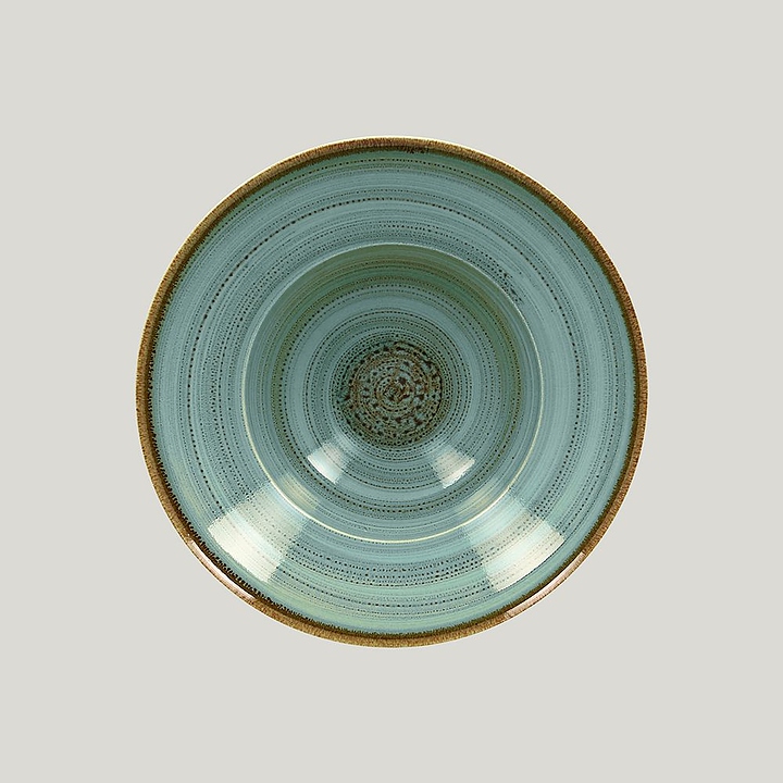 Тарелка круглая глубокая RAK Porcelain Twirl Lagoon TWCLXD26LA 480 мл