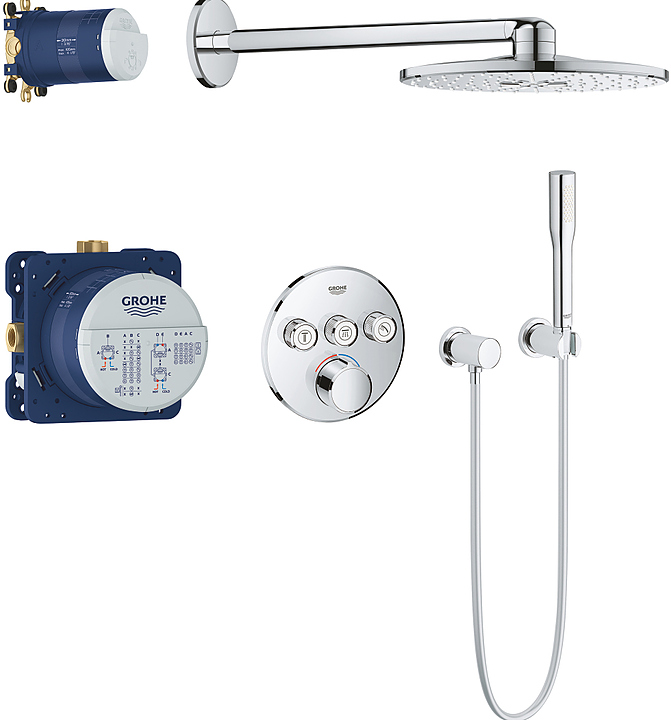 Душевая система с термостатом встраиваемым Grohe Grohtherm SmartControl Perfect 34709000