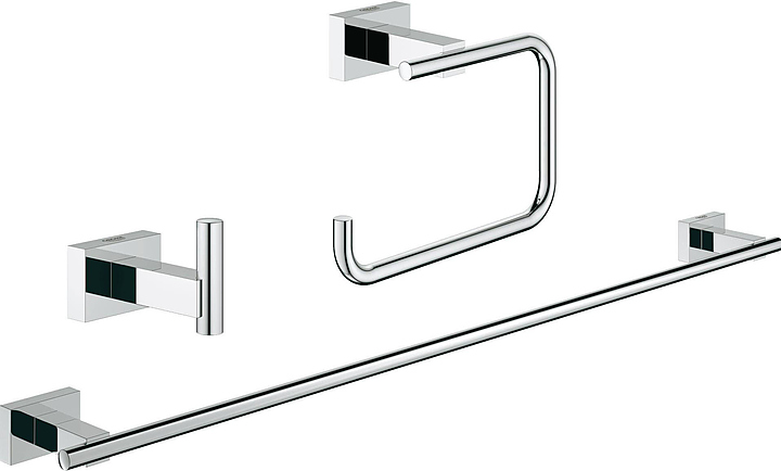 Набор аксессуаров из 3 предметов Grohe Essentials Cube 40777001 хром