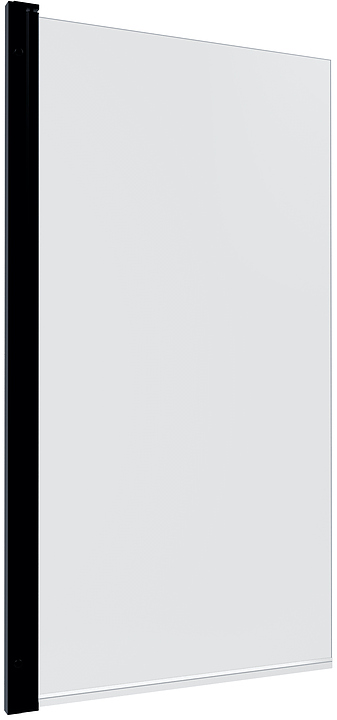 Шторка на ванну Triton Соло-Блэк 75х140 см, черный профиль