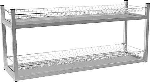 Стеллаж для стаканов ПищТех Стандарт СКСН-2КС