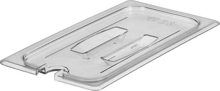 Крышка для гастроемкости Cambro 40CWCHN 135 GN 1/4 (265х162) с отверстием для ложки, поликарбонат