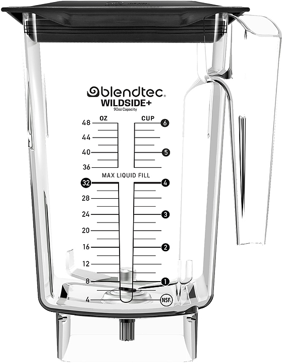 Набор из 2 стаканов Blendtec 2 Wildside Jar, Latching Lid, прозрачные, с защелкивающимися крышками