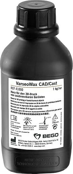 Фотополимер для печати выгораемых конструкций Bego VarseoWax CAD/Cast, 1000 г.