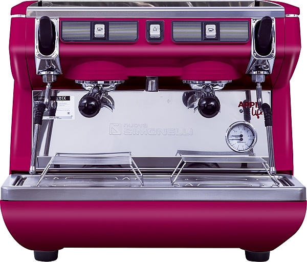 Кофемашина Nuova Simonelli Appia Life Compact 2 Gr S красная, высокие группы, экономайзер, полуавтомат