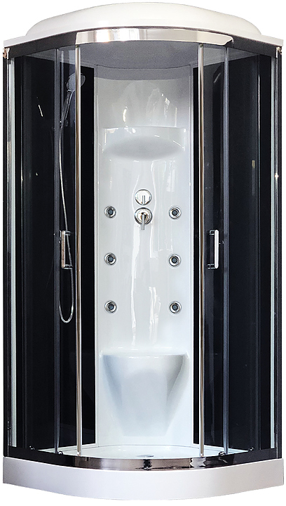 Душевая кабина с гидромассажем Royal Bath RB90HK7-BT-CH 90х90 см