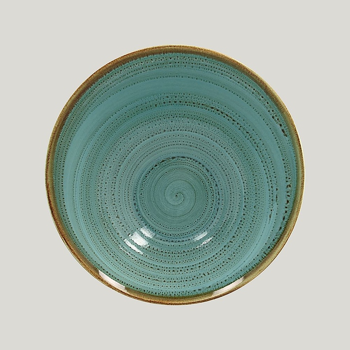 Тарелка ассиметричная RAK Porcelain Twirl Lagoon TWBUBA22LA 650 мл