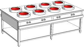 Плита индукционная WOK Heidebrenner ETK-I-W 761829