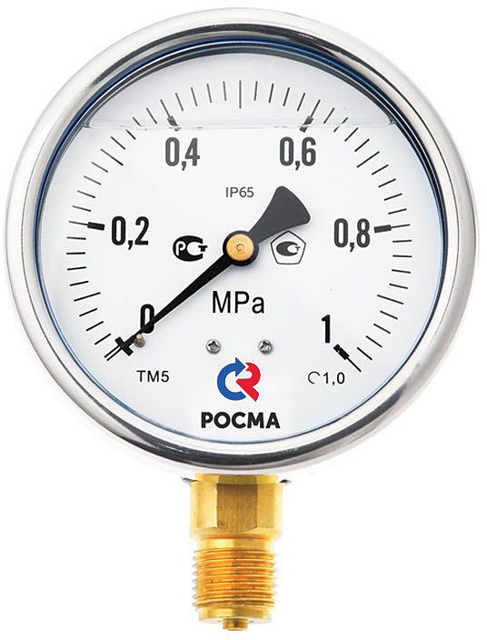 Манометр гидрозаполненный Росма ТМ-520Р.10 00000025324