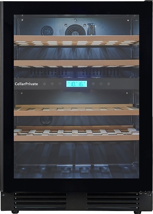 Винный шкаф Cellar Private CP043-2TBH черная дверь со скрытой рукояткой