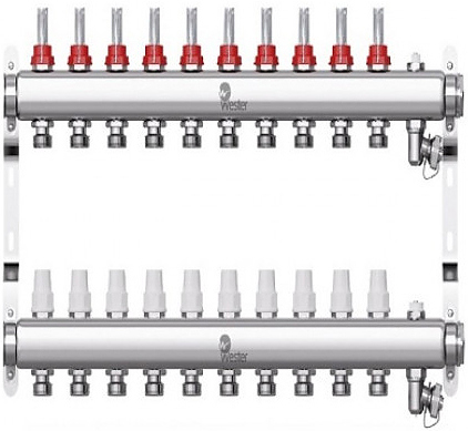 Группа коллекторная Wester W902 0-32-1850 1" ВР/ВР 10 вых 3/4" НР под евроконус с расходомерами