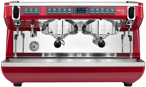 Кофемашина Nuova Simonelli Appia Life XT 2Gr красная, высокие группы, экономайзер, PID-контроллер