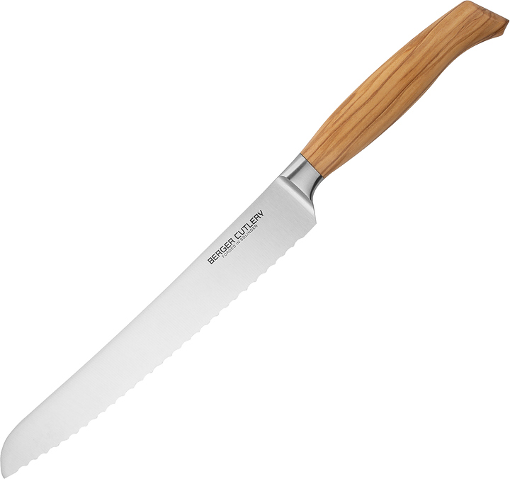 Нож для хлеба BERGER CUTLERY Ergo Line Olive BC100222 220 мм